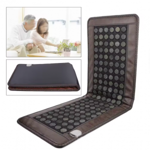 Infrared Jade Heating Pad for Seat & Sofa – Natural Stone Cushion with Adjustable Heat 59.06"x19.69" Heating Pad (Brown)