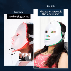 LED Facial Mask Red Light Therapy Photon Anti-Acne Wrinkle Removal Skin Rejuvenation Whitening Spa Mask Face Beauty Devices