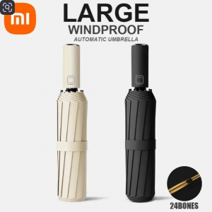 Xiaomi Large 24 Bone Solid Color Automatic Umbrella Light Collapsible Large Format Outdoor Sunshade UV Protection Umbrella 2025